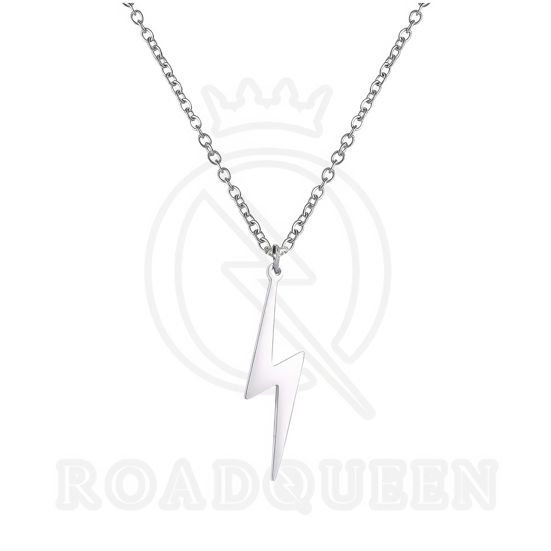 Stainless Steel Lightning Bolt Necklace